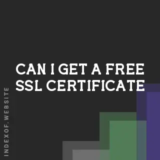 Can I get a free SSL certificate? Banners