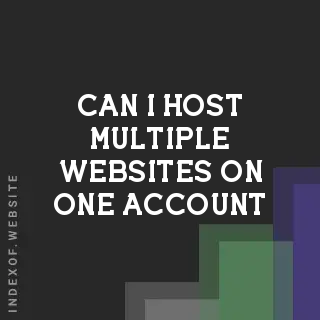 Can I host multiple websites on one account? Banners