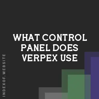 What control panel does Verpex use? Banners